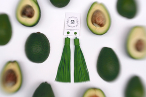 Серьги-кисти Авокадо